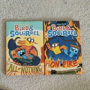 James Burks Bird & Squirrel On Fire & All or Nothing Graphic Novels #4, 6 Books